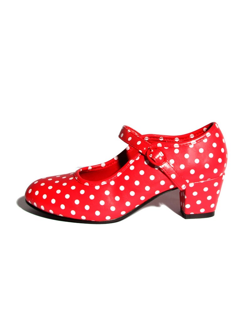 Zapatos para Flamenco Color Rojo - Tallas para Niña y Mujer